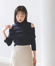 《追加》ハイネックオフショルニット