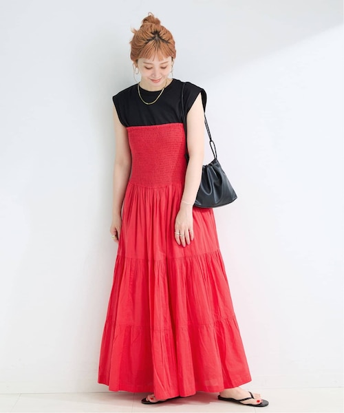 Avec H ドレープジャガードワンピース｜ベーセーストックの