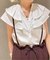 Ruffle Collar ノースリーブブラウス