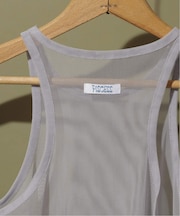 PISCESS/パイシス Solid mesh sleeveless