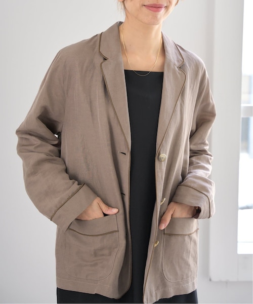 ジャケット・アウター COUTURE D'ADAM Silknep Tweed Cottage CT COUTURE D`ADAM/クチュールドアダム】Cottage coat コート