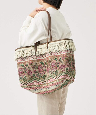 IENA LA BOUCLE SPRINTEXジャカードトートバッグ