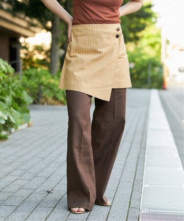 IENA LA BOUCLE カールヤーンラップミニスカート