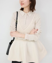 コットンチュールポロシャツ