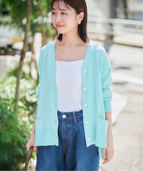ICE VNECK CARDIGAN 新品未使用 接触冷感/UV機能》FROSTYCOTTON Vネックカーディガン｜ベーセー