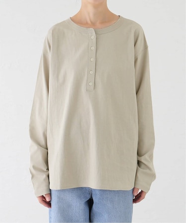 USAコットンロングヘンリーネックTシャツ