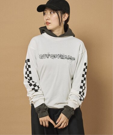 OUT OF FRAMe embroidery プリントT