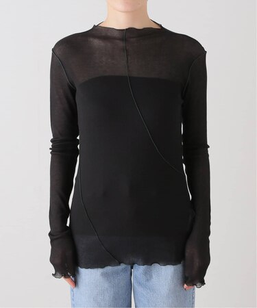 HAKUJI/ハクジ Sheer rib BN PO カットソー H232482