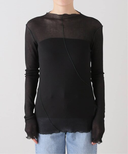 HAKUJI/ハクジ Sheer rib BN PO カットソー H232482