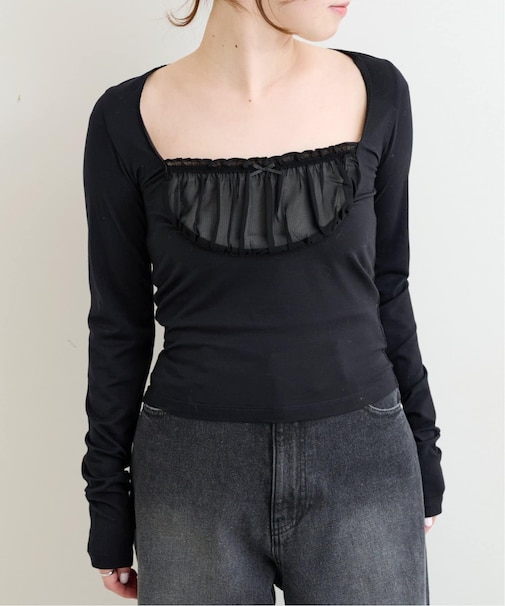 シフォンドッキングカットトップス