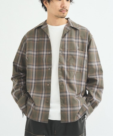 OMBRE CHECK / オープンカラーシャツ