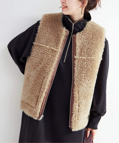 ムートンライクリバーシブルベスト｜ベーセーストックのアウトレット