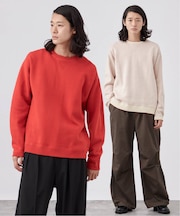 【ANTS & ELEPHANTS】スウェットライク リバーシブル クルーネックニット