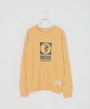 【DISCUS/ディスカス】裏毛 アイコニックロゴ ラグランクルーネックスウェット