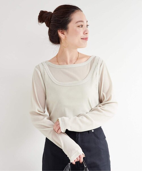 匿名配送・チュールレイヤードタンク 新品タグ付き 匿名配送・チュール