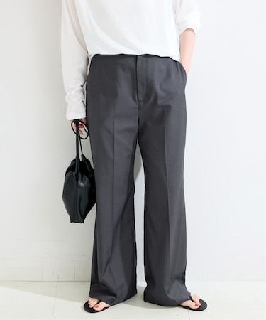 手洗い可 / ナチュラルフレアパンツ