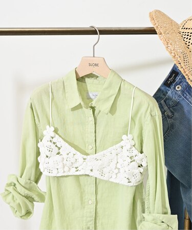 コットンレースビスチェ