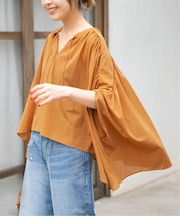 TCシアーギャザーブラウス