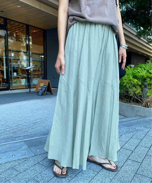 PEボイル切替ギャザースカート