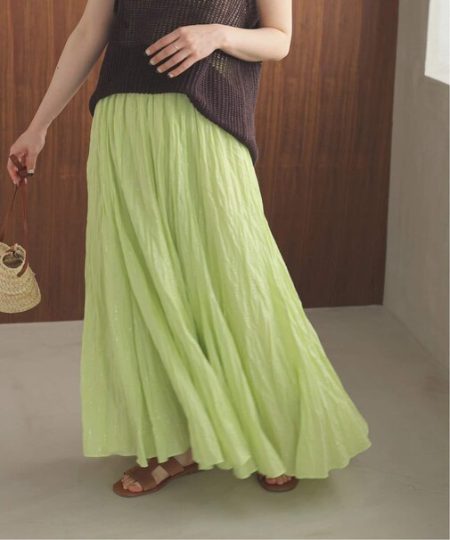 クリンクルフレアスカート