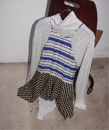 【YOU LOOK GOOD×JS】パターンドッキングキャミソールプルオーバー