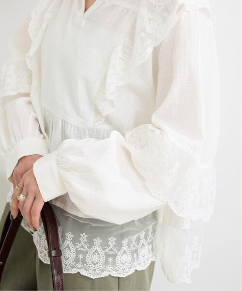 手洗い可 / レースフリルブラウス｜ベーセーストックの