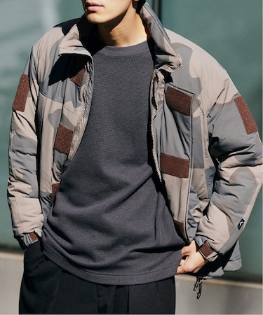 バックブラッシュ ワッフル クルーネック L/S