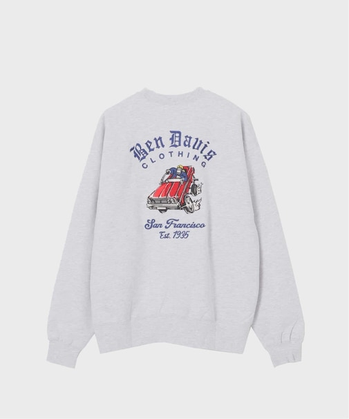 【BEN DAVIS / ベンデイビス】LOWRIDE EMB CREW