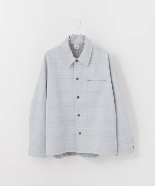 【Deux Allures/ドゥ アリュール】チェックボンディングシャツブルゾン