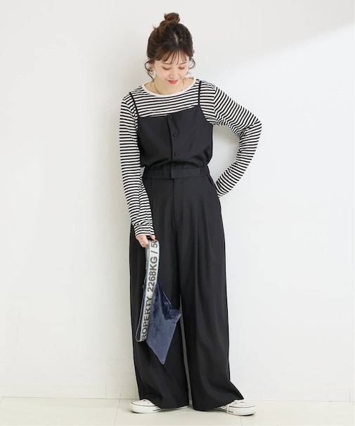 ウォッシャブル / 梳毛ライクキャミオールインワン