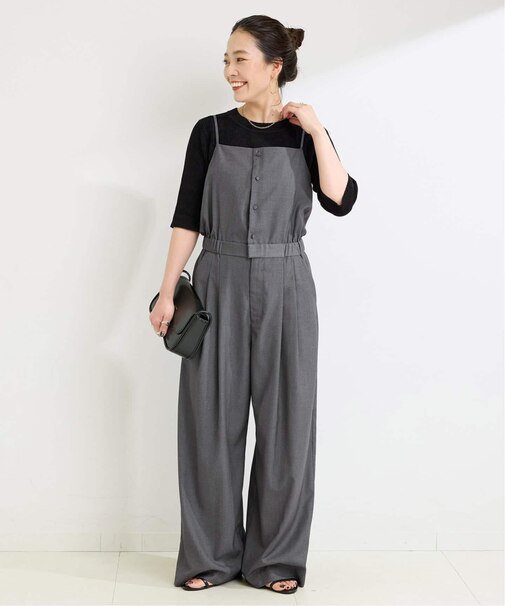 ウォッシャブル / 梳毛ライクキャミオールインワン