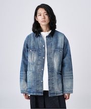 14oz フェード加工デニムカバーオール