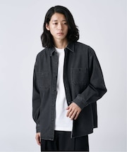 ソフトデニム オーバーシャツ