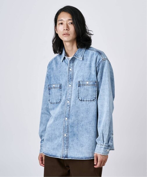 ソフトデニム オーバーシャツ
