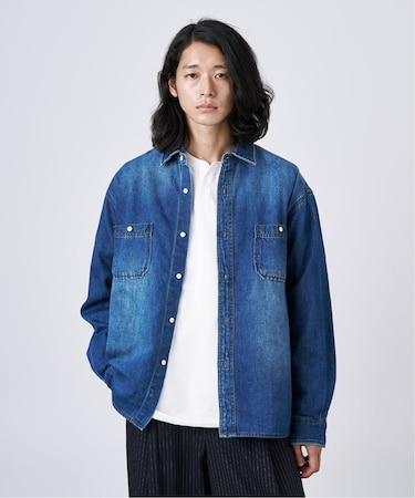 ソフトデニム オーバーシャツ