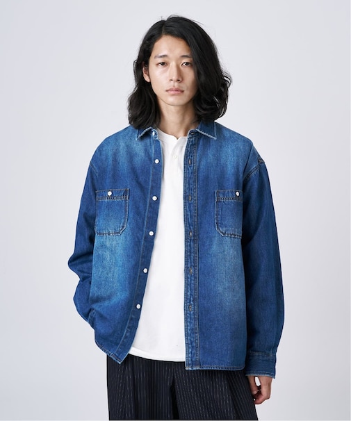 ソフトデニム オーバーシャツ