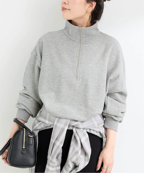ウォッシャブル / Champion/チャンピオン CVC French Terry HALF ZIP SWEAT
