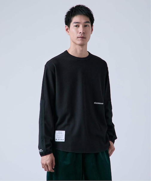 【OLIVEDRAB/オリーブドラブ】サーマルクルーネック ロングスリーブTシャツ