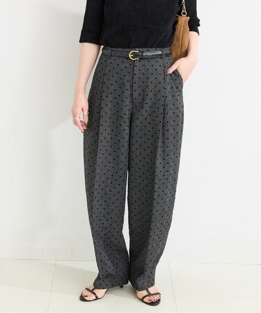 手洗い可 / ツイルドットフォルムパンツ