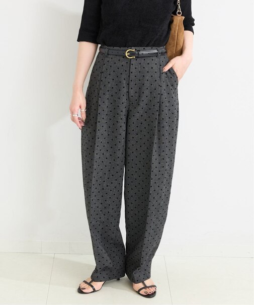 手洗い可 / ツイルドットフォルムパンツ