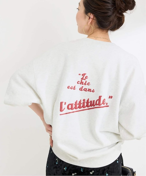 ウォッシャブル / バックプリントプルオーバー