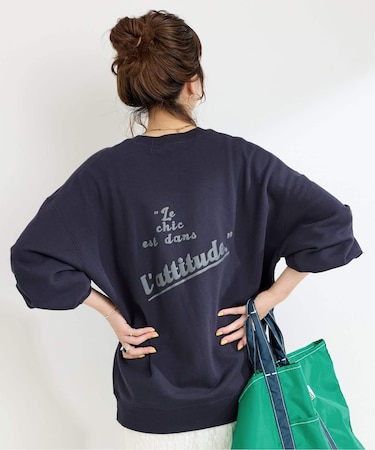 ウォッシャブル / バックプリントプルオーバー