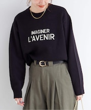 ラメフレンチロゴプルオーバー