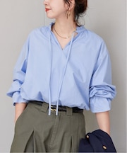 ウォッシャブル / フリルスキッパーブラウス