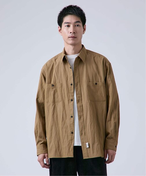 ウォッシュ加工 オーバーサイズ レギュラーカラーシャツ