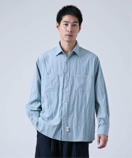 ウォッシュ加工 オーバーサイズ レギュラーカラーシャツ