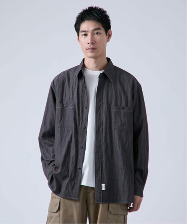 ウォッシュ加工 オーバーサイズ レギュラーカラーシャツ