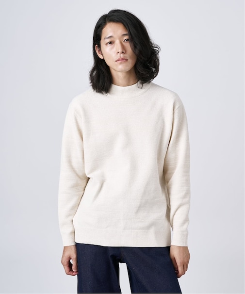 モール ボトルネックニット