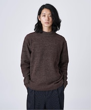 モール ボトルネックニット