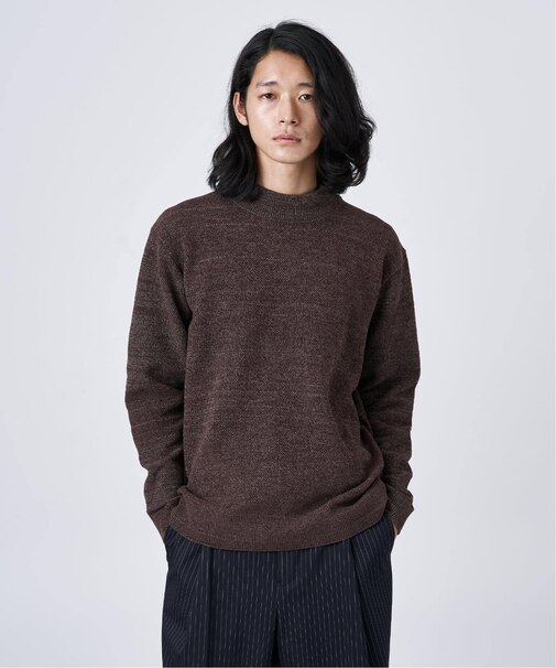 モール ボトルネックニット